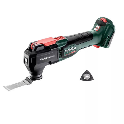 Metabo MT 18 LTX BL QSL 18V Brushless Multi-Tool - Skin Only inc Plunge Saw Blade and Triangular Base Plate