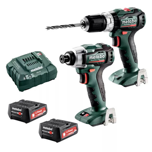 Metabo SB SSD 12 BL PC 2.0 12V 2 Piece Brushless 2.0Ah Combo  Hammer Drill / Impact Driver Combo Kit