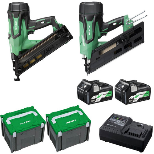 Hikoki 18V Li-Ion Cordless Brushless Nailer Combo Kit 2pce