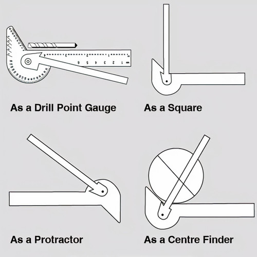 Groz RNG/4 100mm Multi-Use Rule & Gauge