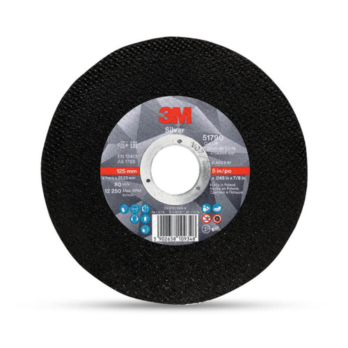 3M Silver 125x2.5x22 Cut Off Wheel 25/box 3M Silver 125x2.5x22 Cut Off Wheel 25/box