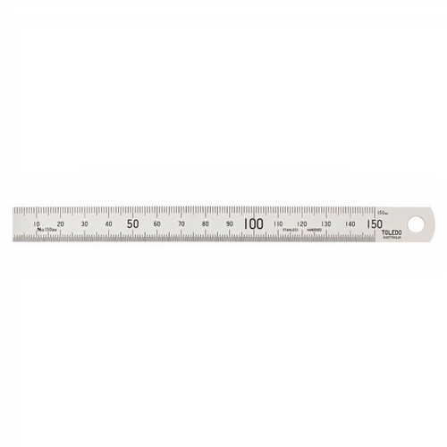 Toledo 150mm Stainless Steel Single Sided Rule Metric