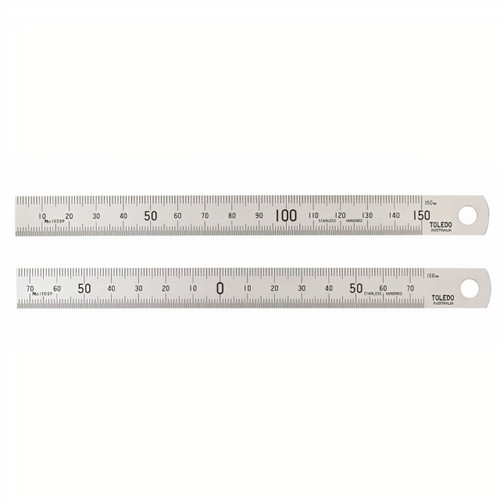 Toledo 150mm Stainless Steel Double Sided Rule Metric