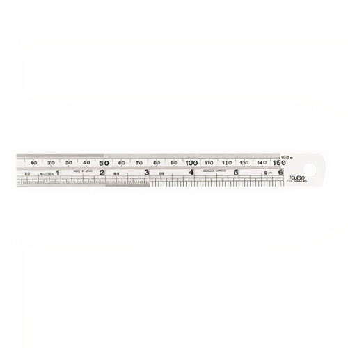 Toledo 150mm/6” Stainless Steel Single Sided Rule Metric & Imperial