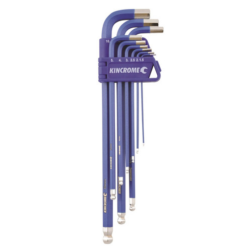 Kincrome Ball Point Hex Key Set Long Series Metric 9pce