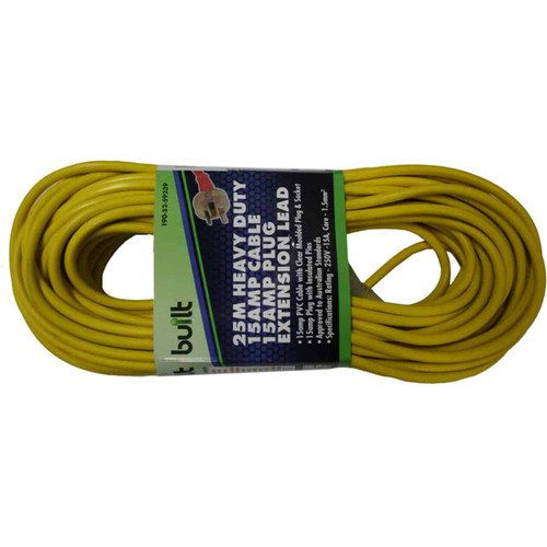 25m 240V Extension Lead 15A H/Duty 15A Plug & Socket