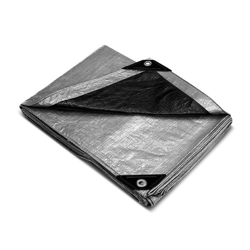 Polytuf 9.1m x 9.1m Extra Heavy Duty Silver/Black Tarp