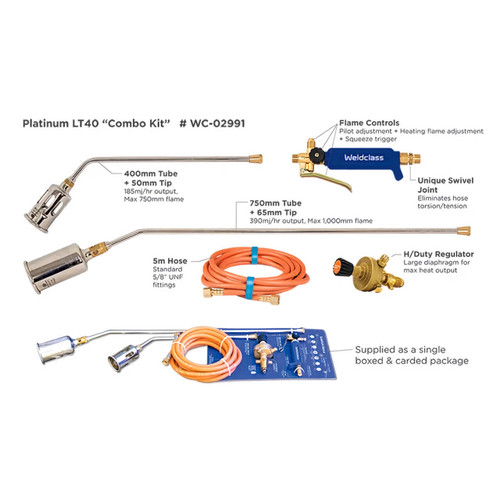 Weldclass Platinum LT40 LPG Burner Combo Kit