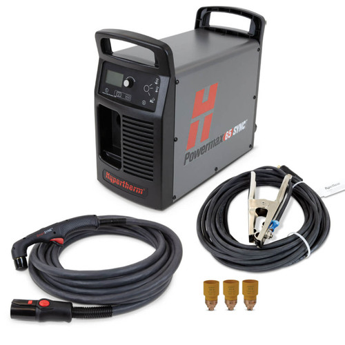 Hypertherm Powermax65 SYNC Hand Plasma Cutter 415V, 75 deg, 15.2m (50') Torch