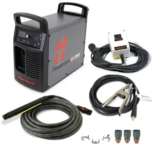 Hypertherm Powermax65 SYNC Mechanised Plasma Cutter 415V, 180 deg 7.6m (25') Torch, remote