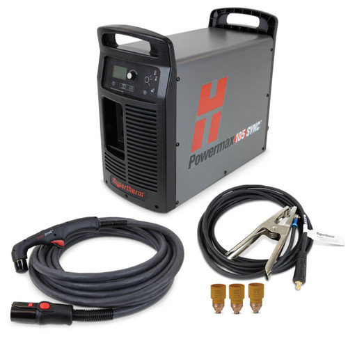 Hypertherm Powermax105 SYNC Hand Plasma Cutter 415V, 75 deg 7.6m (25') Torch