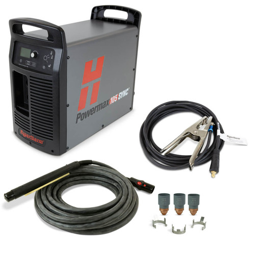 Hypertherm Powermax105 SYNC Mechanised Plasma Cutter 415V, CPC port, 180 deg 7.6m (25') Torch