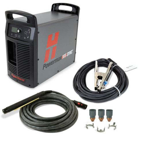 Hypertherm Powermax105 SYNC Mechanised Plasma Cutter 415V, CPC & Serial ports, 180 deg 15.2m (50') Torch
