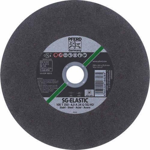 Pferd A24Q SG-HD 350x4.0x25.4mm 100T High Speed Cut Off Wheel