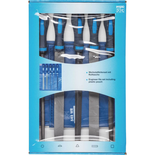 Pferd 5pc File Set Roll Case 542WRU 250mm C2