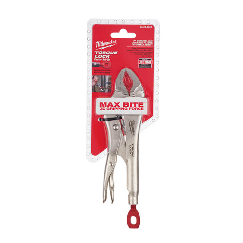 Milwaukee Torque Lock Maxbite 177mm Curved Jaw Locking Pliers
