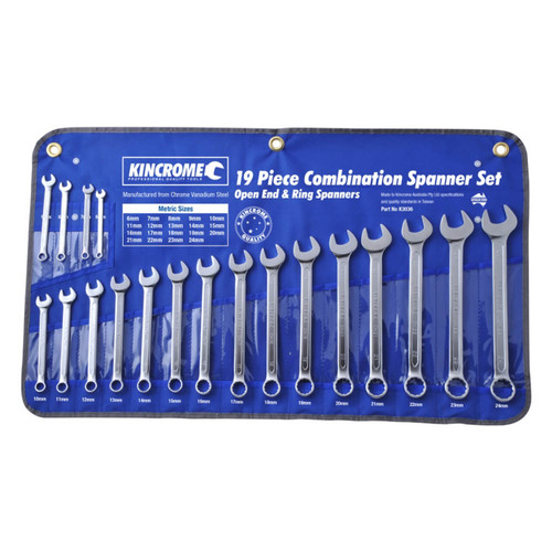 Kincrome Combination ROE Spanner Set Metric 22pce