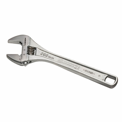 Sidchrome 200mm Premium Chrome Plated Adjustable Wrench