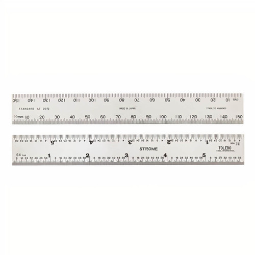 Toledo 300mm Stainless Steel Double Sided Rule Metric & Imperial