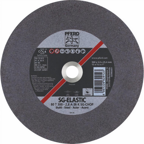 Pferd A36K SG-Chop 300x2.8x25.4 80T Premium Steel Cutting Wheel
