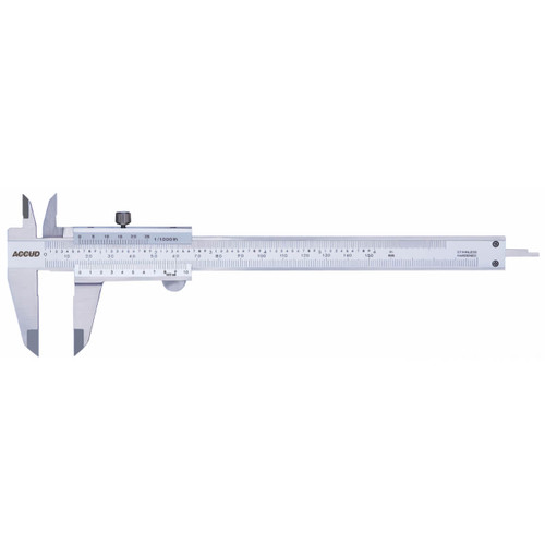Accud 150mm/6” Dual Scale Vernier Caliper