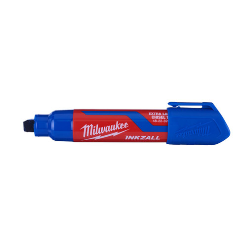 Milwaukee Inkzall Blue Extra Large Chisel Tip Marker 12pk