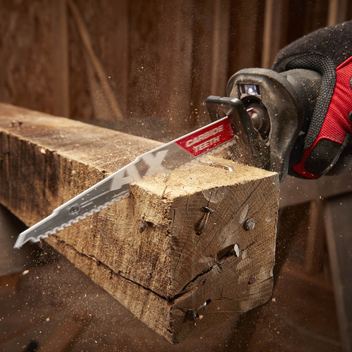 Milwaukee Sawzall 230mm The Ax With Carbide Teeth Wood Demolition Reciprocating Saw Blade 3pk