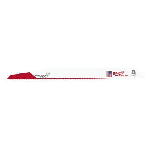 Milwaukee Sawzall 300mm 5tpi The Ax Wood Demolition Reciprocating Saw Blade 5pk