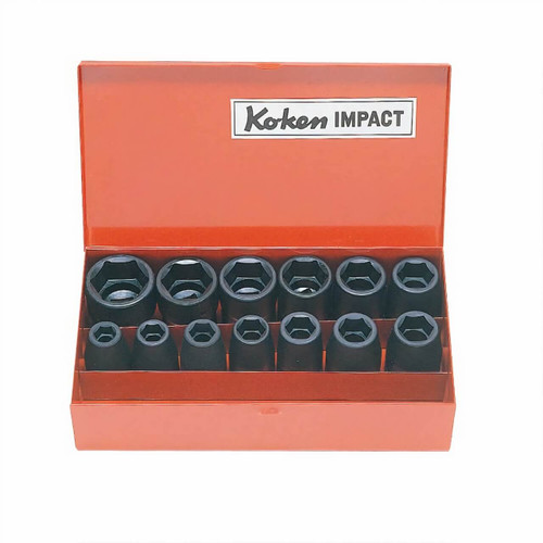 Koken Impact Socket Set 1/2” 3/8-1.1/8” 13pc