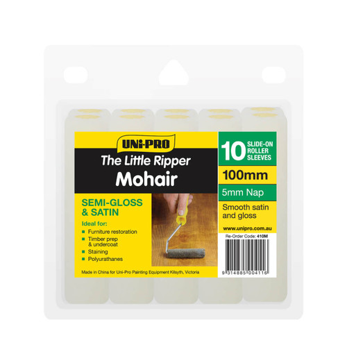 UNi-PRO Little Ripper 100mm Mohair Covers  5mm Nap 10pk