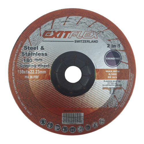 Exitflex 180x7.0x22.23mm 2in1 T27 Grinding Disc 25/box