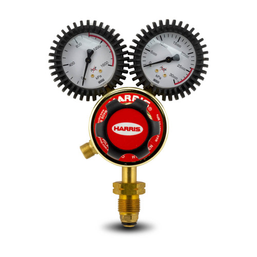 Harris 825 Hydrogen Regulator. Vertical Inlet. 0-1000kpa