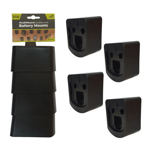Tool Mounts Black Tool Mounts suit Ryobi 18V ONE+ 4pk