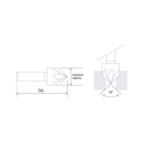 Alpha 8mm Countersink 5 Flute