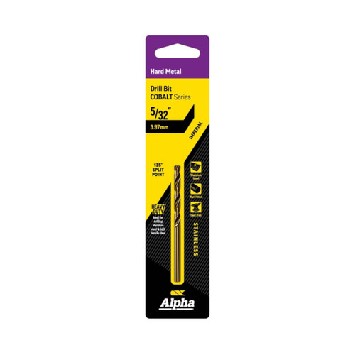 Alpha 5/32 Jobber Drill Bit Cobalt Series