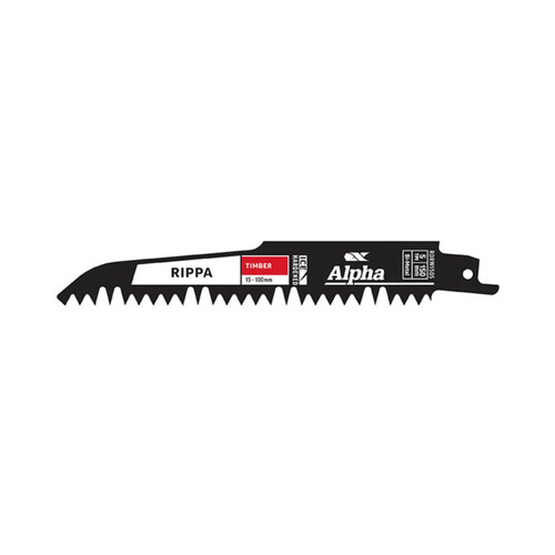 Alpha 150mm 5tpi Rippa Timber Reciprocating Saw Blade 2pk