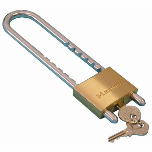 Master Lock Padlock Brass 45mm Long Shackle