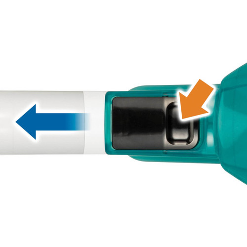 Makita 40V Max BRUSHLESS Stick Vacuum. Push Button Switch. HEPA Filter. White Housing - Tool Only