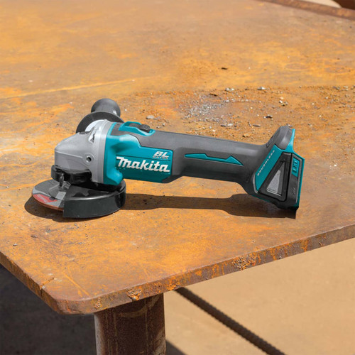 Makita 18V BRUSHLESS 125mm Angle Grinder. Slide Switch. Kick Back Detection - Tool Only