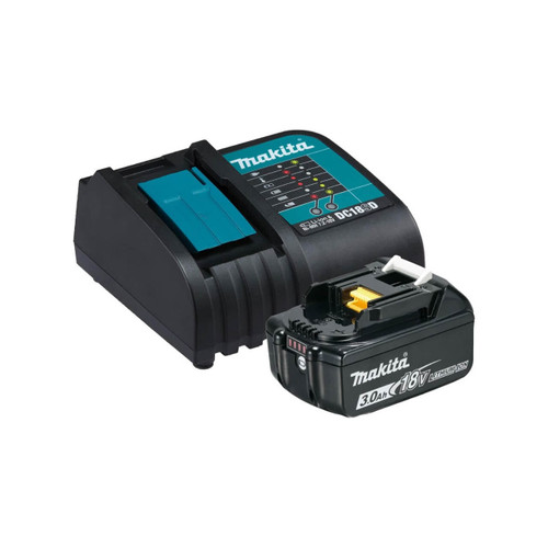 Makita 18V Single Port Optimum Charger with 3.0Ah battery