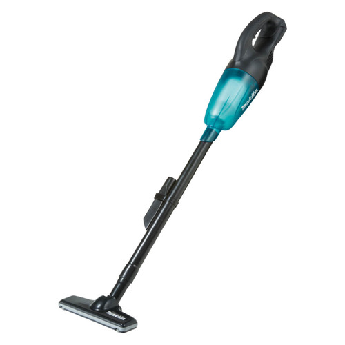 Makita 18V Stick Vacuum. black housing. high performance filter. transparent capsule Kit - Includes 1 x 1.5Ah Battery & Charger