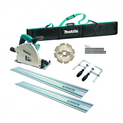 Makita 165mm (7”) Plunge Cut Circular Saw Kit (SP6000JTX2) & 30L Wet/Dry M-Class Vacuum (VC3012MX1) Combo
