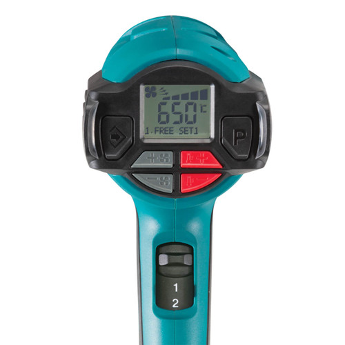 Makita 50-650 Variable Degree Heat Gun. Pre-set heat function. with 7 piece nozzle set