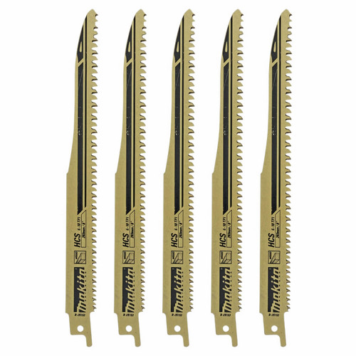 Makita Recipro Blade Hcs 205mm - 6-10tpi - Super Express - (5pk) - Wood