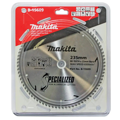 Makita Aluminium Tct Saw Blade 235mm X 25 X 80t - 240v Circular Saw