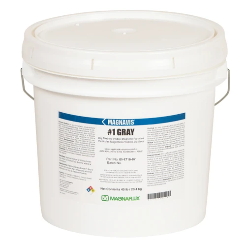 Magnaflux #1 Gray Colored Non-fluorescent Magnetic Particles 45 lb / 20.4 kg pail