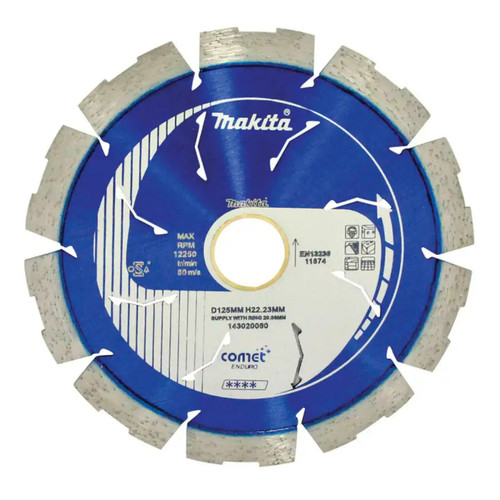 Makita 125mm X 22.23 Diamond Blade Seg - Comet - Concrete Makita 125mm X 22.23 Diamond Blade Seg - Comet - Concrete