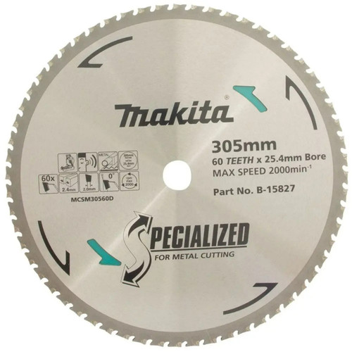 Makita 305mm x 25.4mm x 78T TCT Cold Metal Cutting Saw Blade - Thin Material