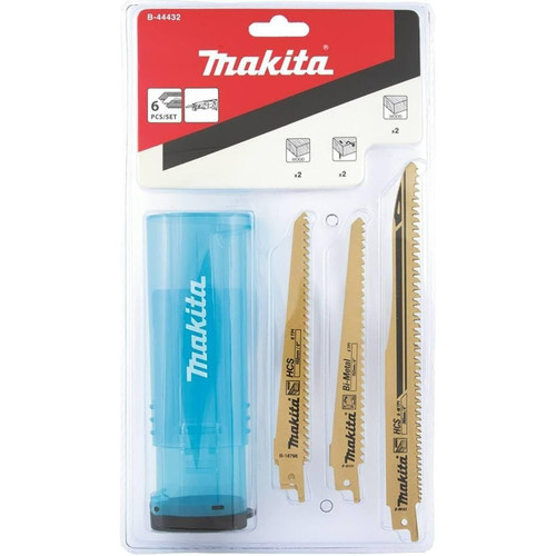 Makita Recipro Blade Wood Combination Set 6pc Tube