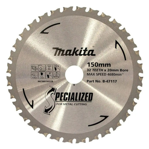 Makita 150mm x 20mm x 32T Cold Metal Cutting TCT Saw Blade